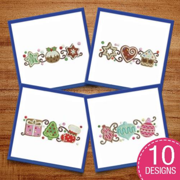 Picture of Gingerbread Border Embroidery Design Pack