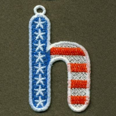FSL Patriotic Alphabet h Machine Embroidery Design