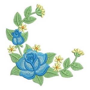 Picture of Colorful Assorted Flowers Machine Embroidery Design