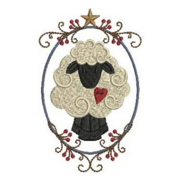 Picture of Country Sheeps Machine Embroidery Design