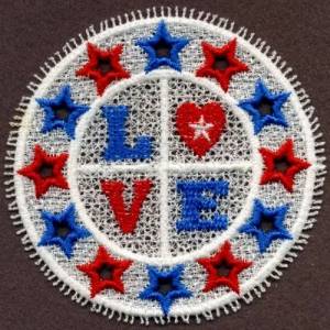 Picture of FSL Patriotic Doily Machine Embroidery Design