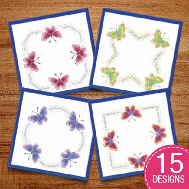 Picture of Gradient Butterfly Quilts 3 Embroidery Design Pack