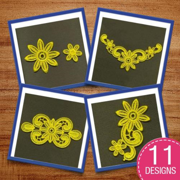 Picture of FSL Flower Lace 6 Embroidery Design Pack