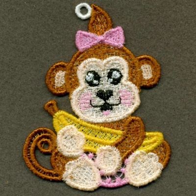 FSL Little Monkey Machine Embroidery Design