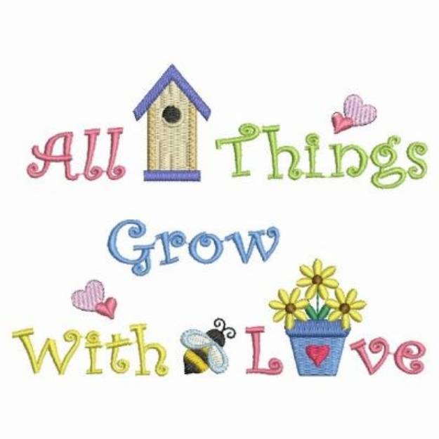 Picture of Grow With Love Machine Embroidery Design