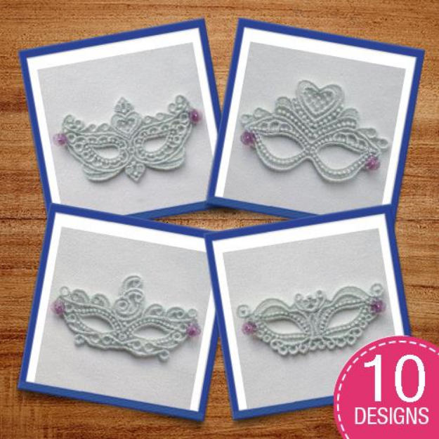 Picture of FSL Masks Embroidery Design Pack