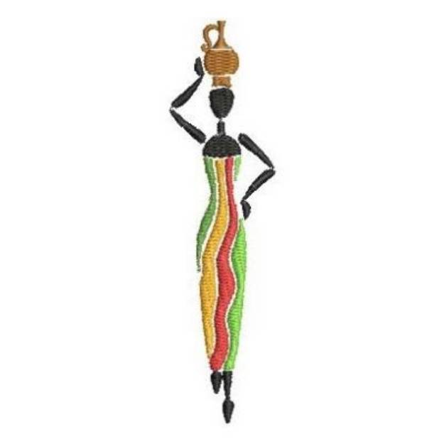 Picture of African Lady Machine Embroidery Design