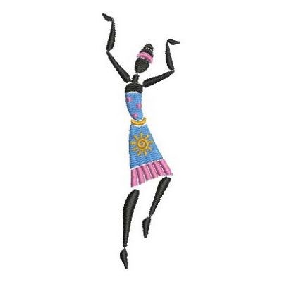 African Woman Machine Embroidery Design