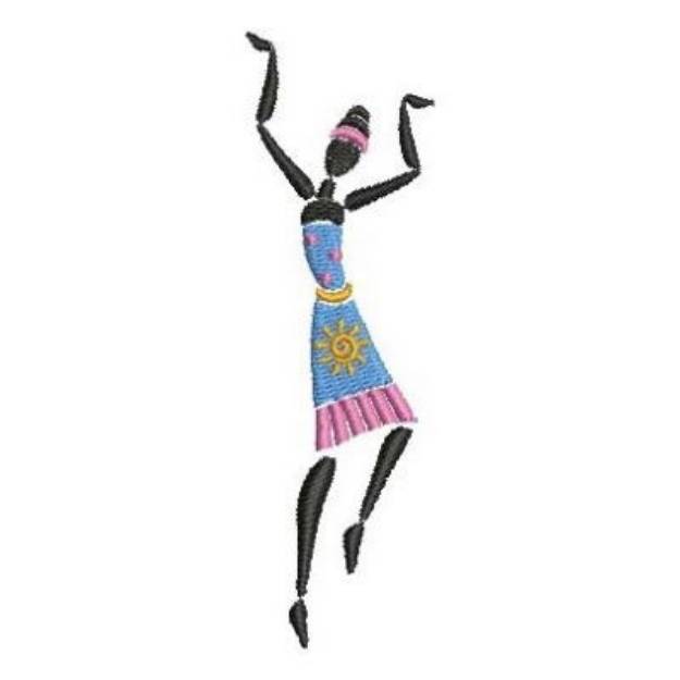 Picture of African Woman Machine Embroidery Design