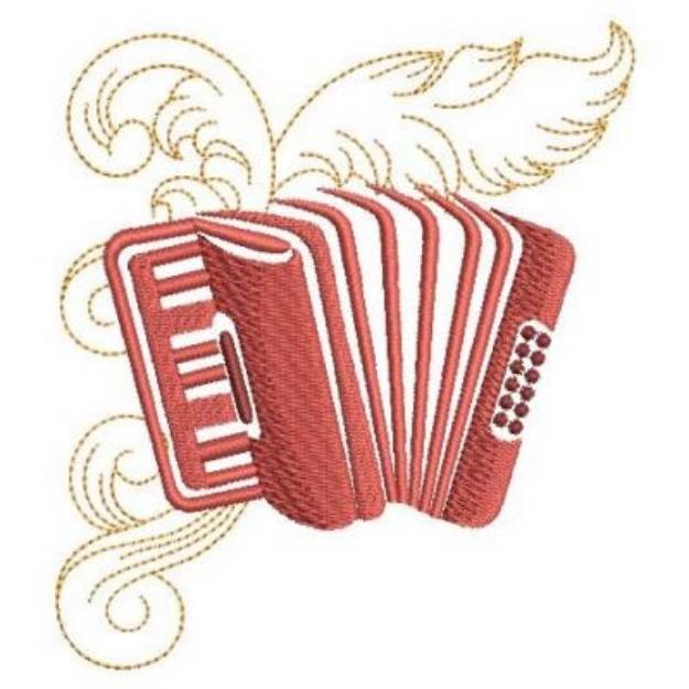 Baroque Accordion Machine Embroidery Design | Embroidery Library at ...