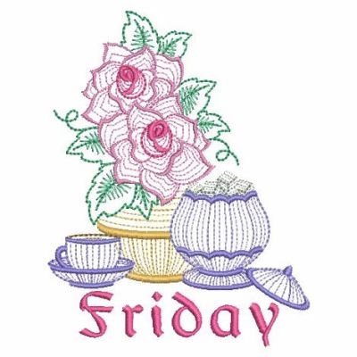 Days Of The Week Friday Machine Embroidery Design