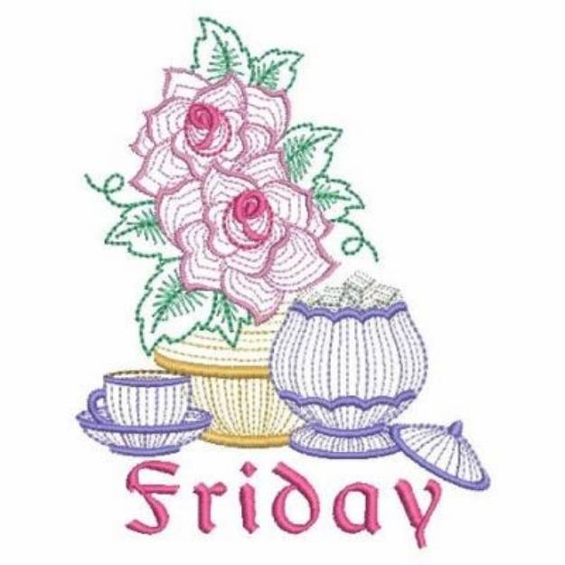 Picture of Days Of The Week Friday Machine Embroidery Design