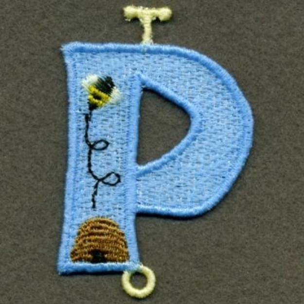 Picture of FSL Bear Alphabet P Machine Embroidery Design