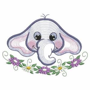 Picture of Baby Elephant Machine Embroidery Design