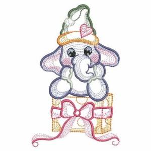 Picture of Birthday Elephant Machine Embroidery Design