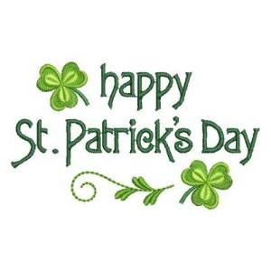 Picture of Happy St Patricks Day Machine Embroidery Design