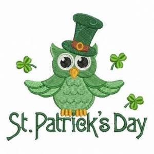 Picture of St Patricks Owl Machine Embroidery Design