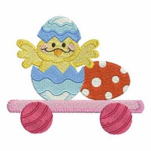 Picture of Easter Train Chick Machine Embroidery Design