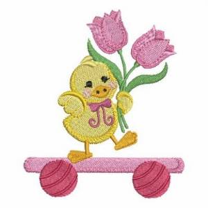 Picture of Easter Train Duck Machine Embroidery Design