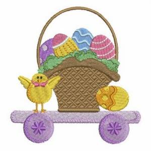 Picture of Easter Basket Train Machine Embroidery Design