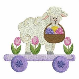 Picture of Easter Train Lamb Machine Embroidery Design