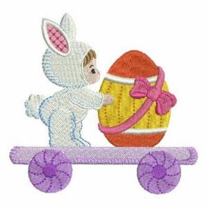 Picture of Easter Train Egg Machine Embroidery Design