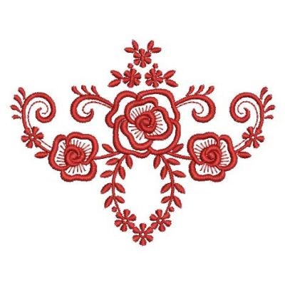 Simple Roses Machine Embroidery Design