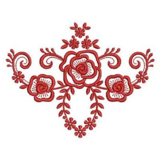 Picture of Simple Roses Machine Embroidery Design