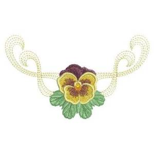 Picture of Pansy Bloom Machine Embroidery Design