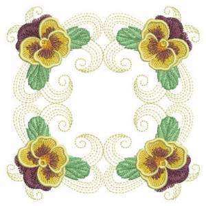 Picture of Pansy Wreath Machine Embroidery Design