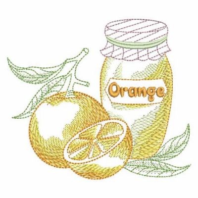Orange Canned Jam Machine Embroidery Design