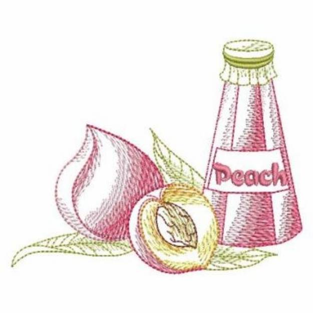 Picture of Peach Canned Jam Machine Embroidery Design