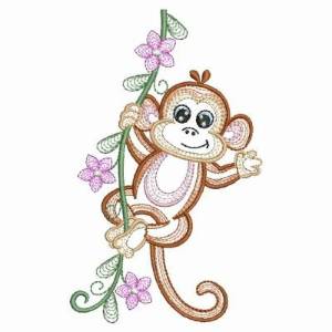 Picture of Playful Monkey Machine Embroidery Design