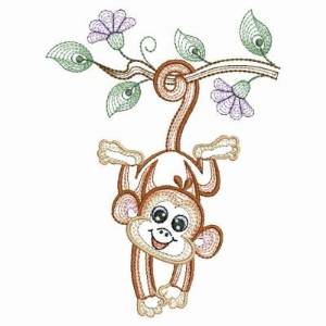 Picture of Hanging Monkey Machine Embroidery Design