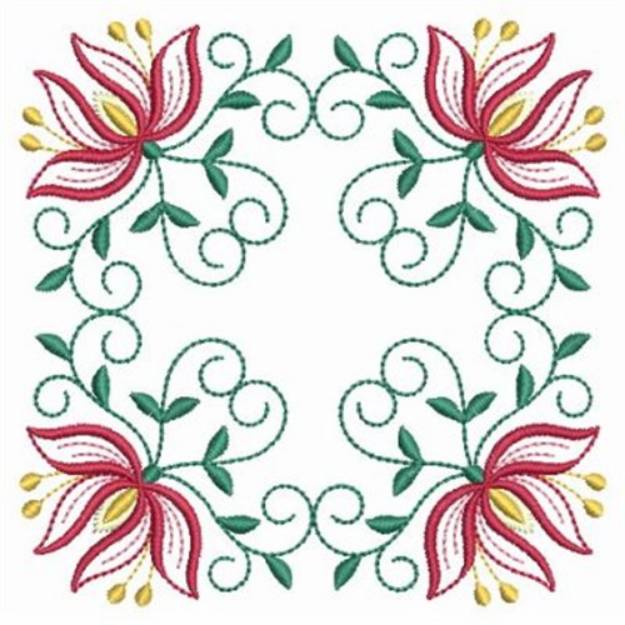 Picture of Jacobean Quilt Block Machine Embroidery Design