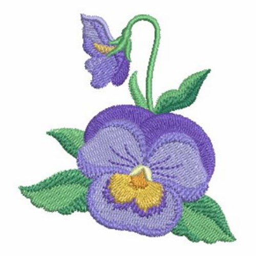 Pansy Flower Machine Embroidery Design