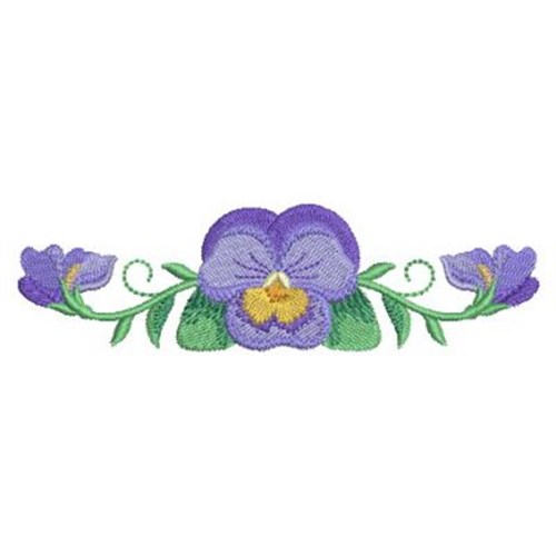 Pansy Machine Embroidery Design