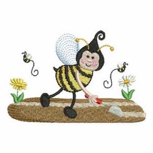 Picture of Trowel Bee Machine Embroidery Design