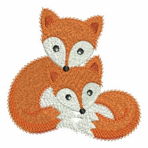 Foxes Machine Embroidery Design