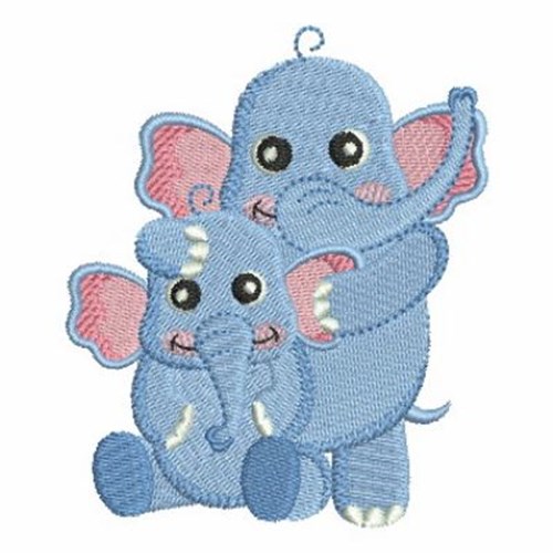 Elephants Machine Embroidery Design