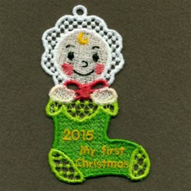 Picture of FSL First Christmas Machine Embroidery Design