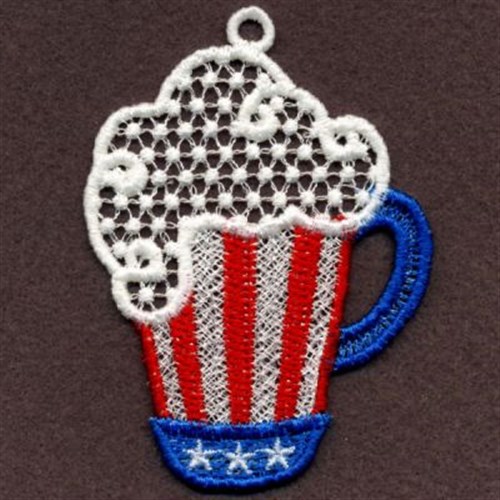 FSL Patriotic Beer Machine Embroidery Design