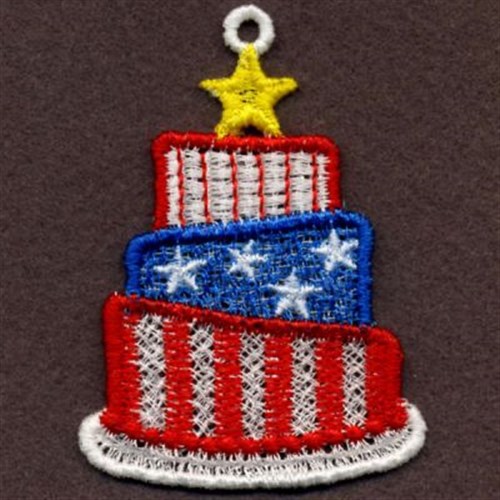 FSL Patriotic Cake Machine Embroidery Design