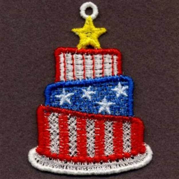 Picture of FSL Patriotic Cake Machine Embroidery Design