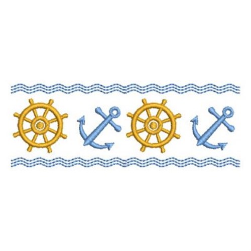 Nautical Border Machine Embroidery Design