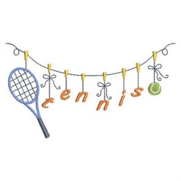Picture of Tennis Clothesline Machine Embroidery Design