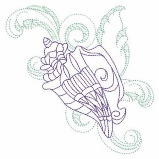 Picture of Conch Seashell Machine Embroidery Design