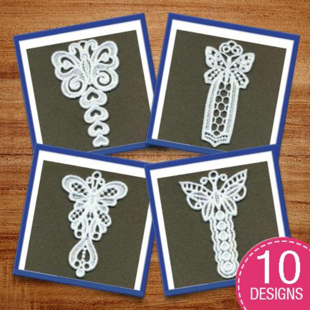 Picture of FSL Butterfly Bookmarks 2 Embroidery Design Pack
