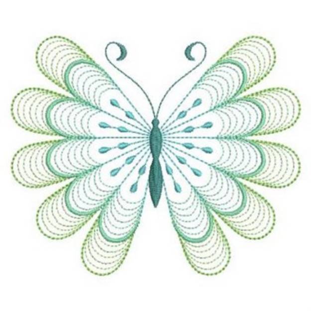 Picture of Rippled Butterflies Machine Embroidery Design