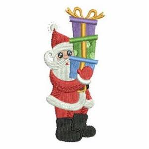 Picture of Santa & Gifts Machine Embroidery Design